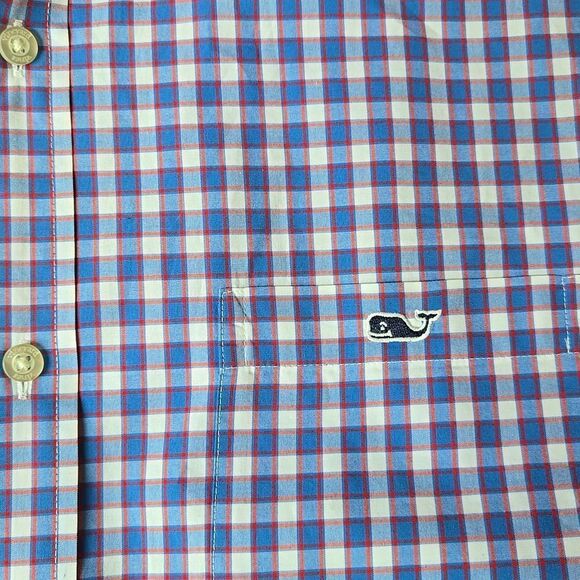 Vinyard Vines Classic Fit Tucker Shirt Check Button Down Mens Large Preppy Plaid - Picture 3 of 10